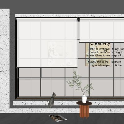 现代窗帘折叠帘布艺帘卷帘