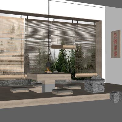 新中式室内竹帘窗帘席帘卷帘百叶窗飘窗