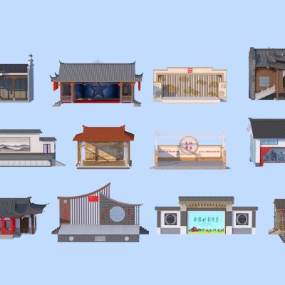 新中式乡村舞台组合