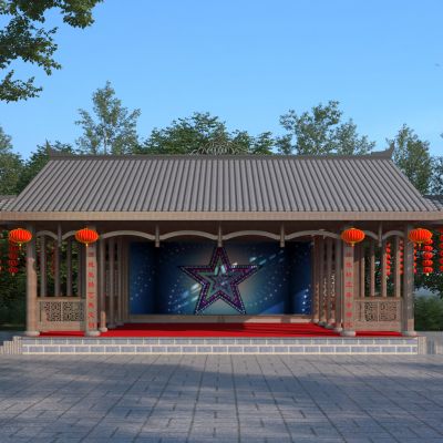 新中式古建筑舞台