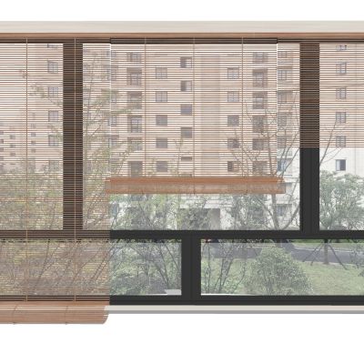 现代窗帘竹帘折叠帘卷帘