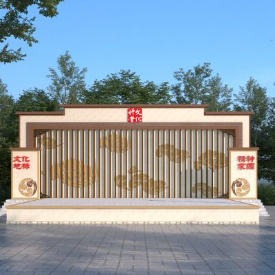 新中式舞台3D模型
