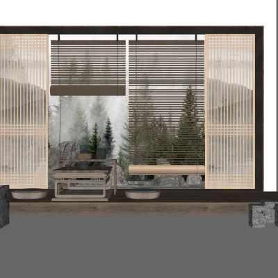 新中式室内竹帘窗帘席帘卷帘百叶窗屏风