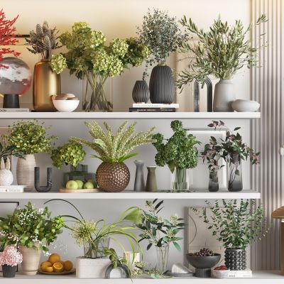 现代花瓶花卉组合