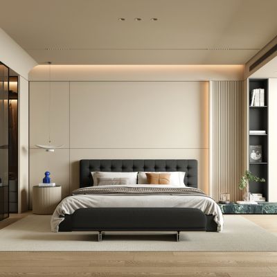 现代奶油风卧室