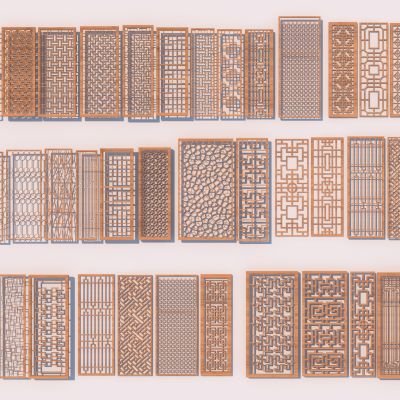 新中式屏风隔断