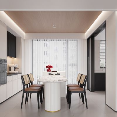 现代餐厅 餐边柜 餐桌椅 酒柜  餐桌