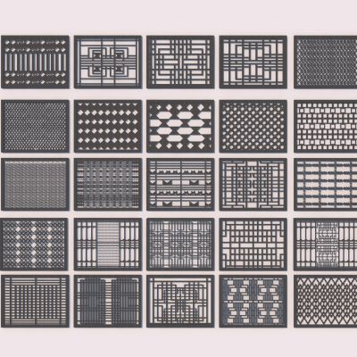 中式镂花窗_窗花