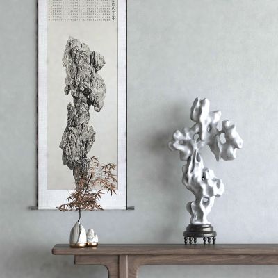 雕塑 石头 盆景 中式摆件 