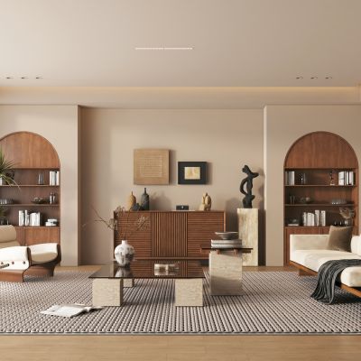 侘寂中古风客厅