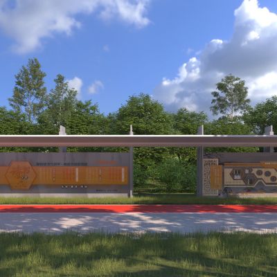 新中式校园历史文化景墙