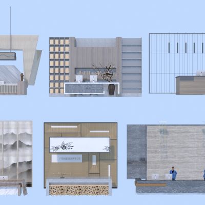 现代酒店前台组合