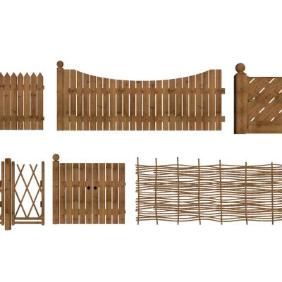 中式木围栏木栅栏篱笆护栏实木护栏木围挡栅栏门