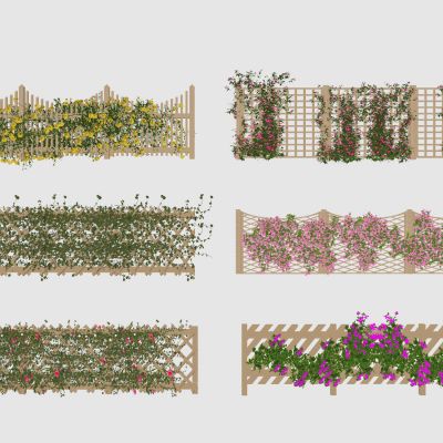 新中式篱笆围栏护栏栅栏实木围栏木栅栏竹篱笆田园围栏攀爬植物攀爬架