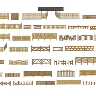 中式木围栏木栅栏篱笆护栏民俗围墙木围墙木护栏