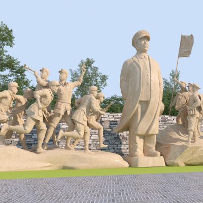 现代爱国主义雕塑红军战斗纪念雕塑