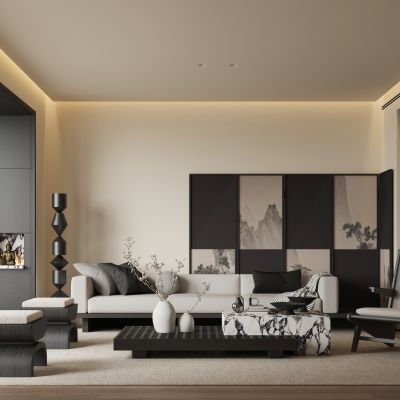 新中式宋式风客厅