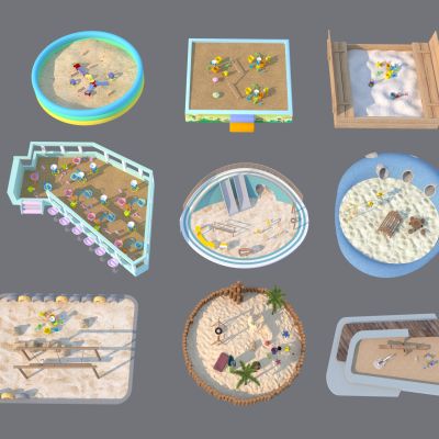 现代儿童乐园沙坑