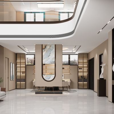 现代玄关 隔断 边柜 装饰柜 摆件 饰品 玄关柜