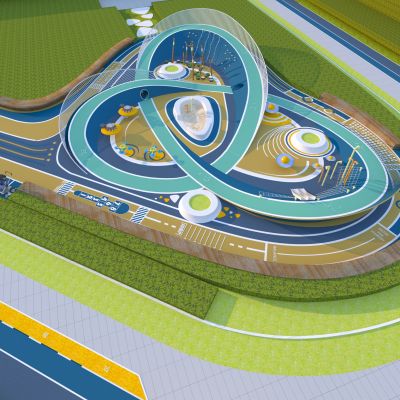 现代曲线儿童活动区