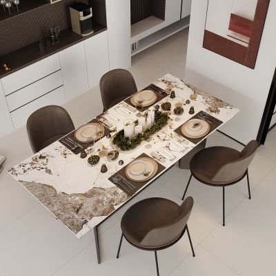 现代餐厅 餐边柜 餐桌椅 酒柜  餐桌