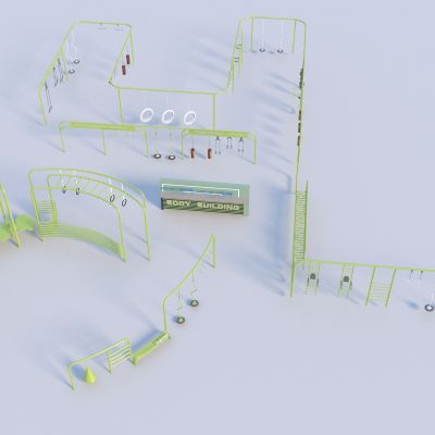 现代健身器材组合