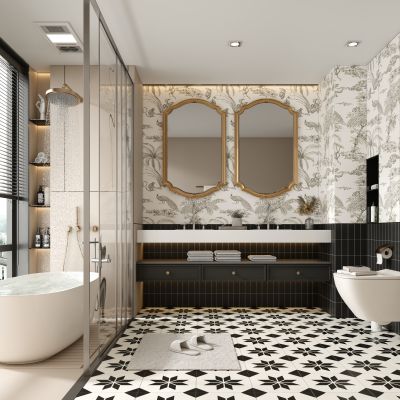 法式卫生间浴室3D模型