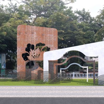 现代景墙 形象墙