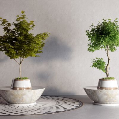 现代景观树 户外椅