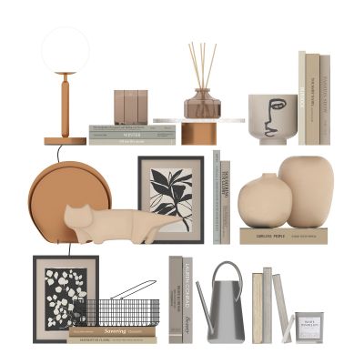 书架 置物架 墙面挂架 书籍杂志 花瓶 雕塑 陶瓷器皿