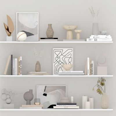 书架 置物架 墙面挂架 书籍杂志 花瓶 雕塑 陶瓷器皿