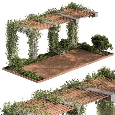 现代建筑户外,景观小品