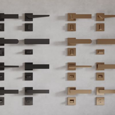 现代金属门把手 门拉手组合