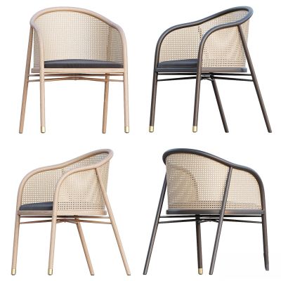 现代椅子,藤编椅3D模型