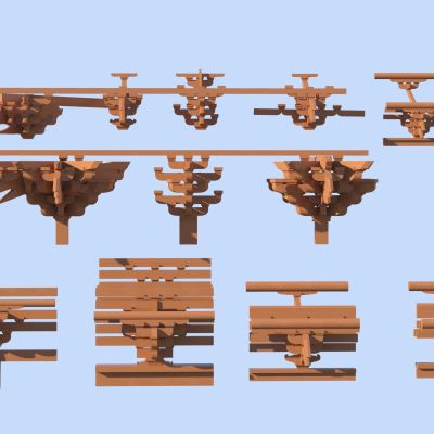 中式斗拱唐宋元明清斗拱样式组合