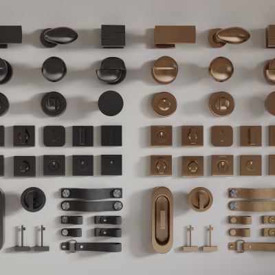 现代金属门把手 门拉手组合