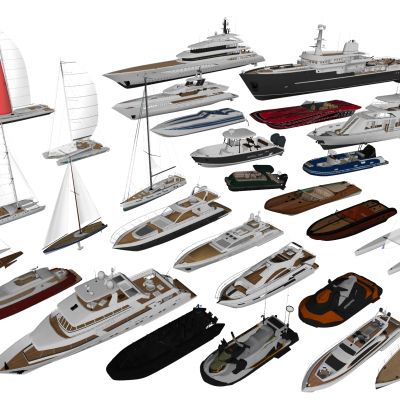 现代帆船船艇组合