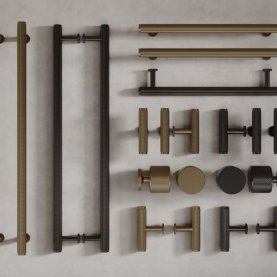 现代金属门把手 门拉手组合 长拉手