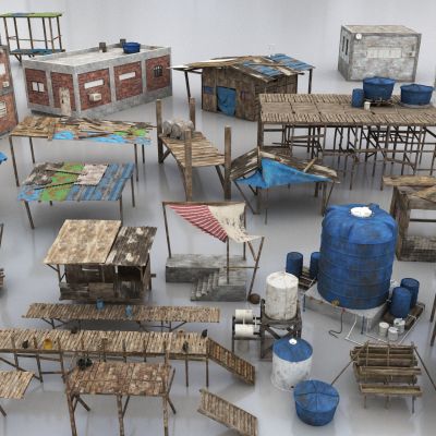 现代废墟游戏场景 