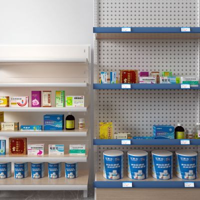 现代医药柜 药品 货架