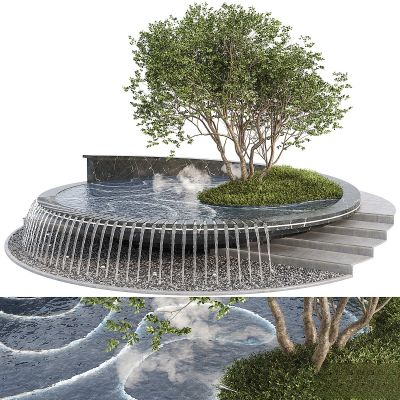 现代建筑户外,景观小品