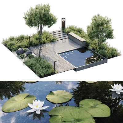 现代建筑户外,景观小品