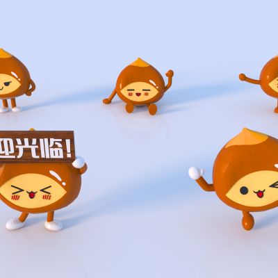 现代板栗景观雕塑小品组合