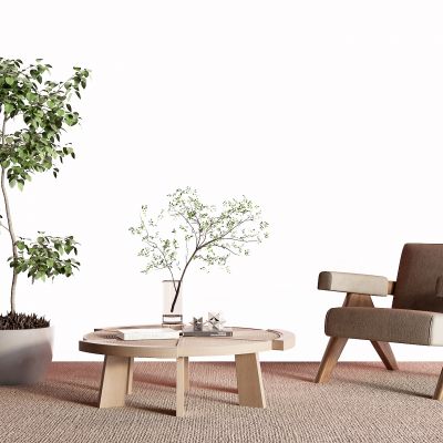 现代户外椅 休闲椅 盆景