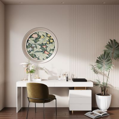 现代梳妆台 化妆桌 摆件 化妆镜 化妆品