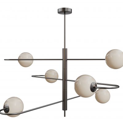 现代球形吊灯 玻璃球吊灯 轻奢艺术灯 金属吊灯 餐厅吊灯 客厅吊灯