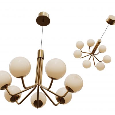 现代球形吊灯 玻璃球吊灯 轻奢艺术灯 金属吊灯 餐厅吊灯 客厅吊灯