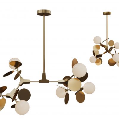 现代球形吊灯 圆形吊灯 轻奢艺术灯 金属吊灯