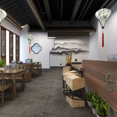 新中式餐厅 前台