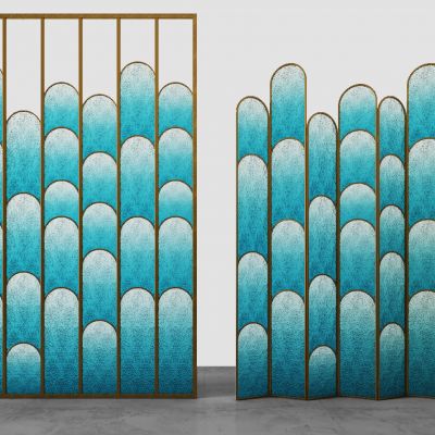 玻璃不锈钢金属隔断屏风玄关